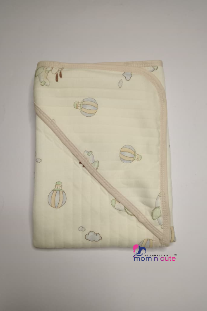 Muslin Hooded Blanket Ivory