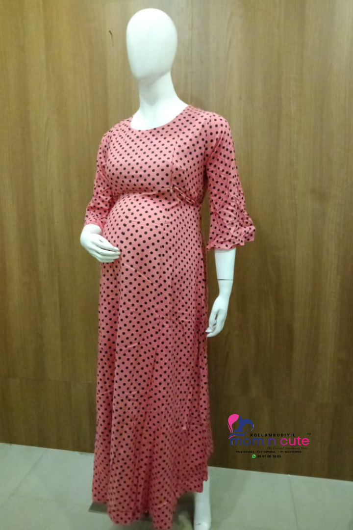 Women Maternity Dress Pregnancy Casual Long Sleeve