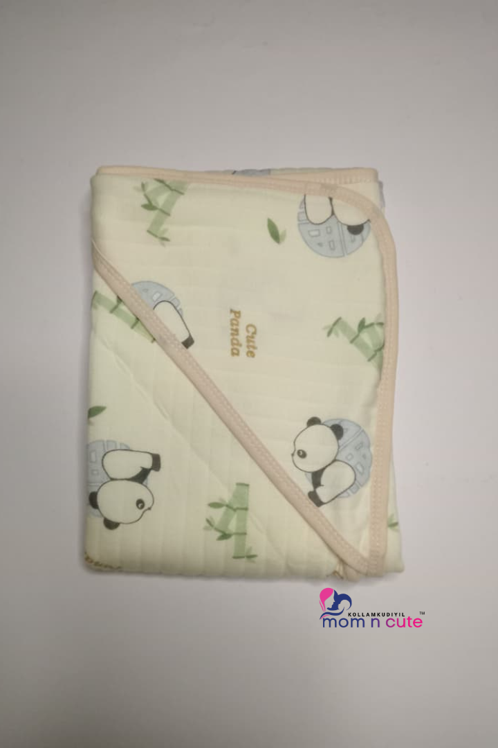 Muslin Hooded Blanket Ivory
