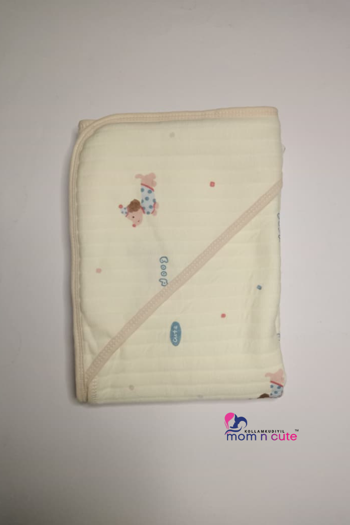 Muslin Hooded Blanket Ivory