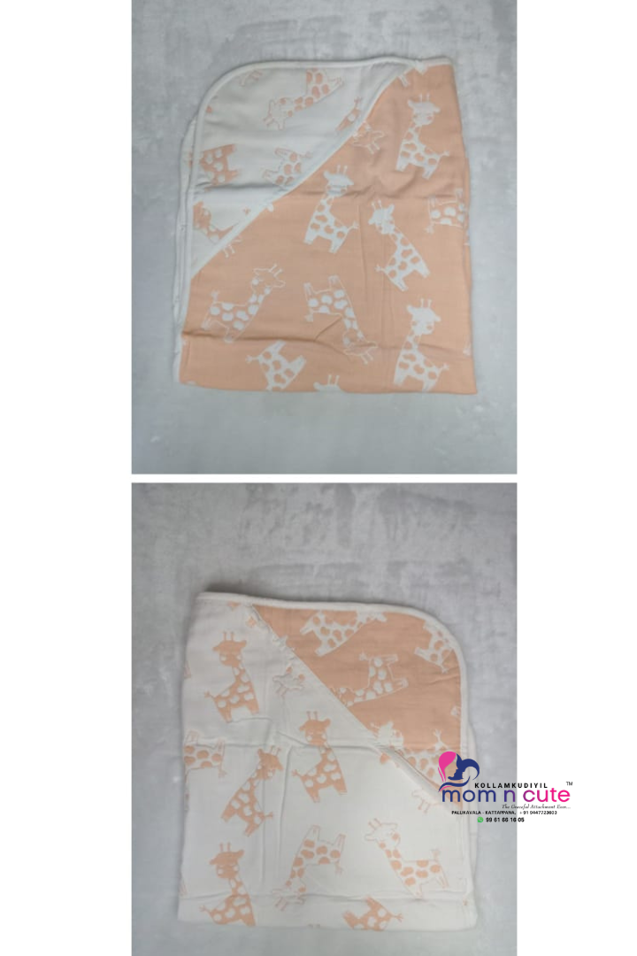 Premium Cotton Dual Hooded Baby Wrapper