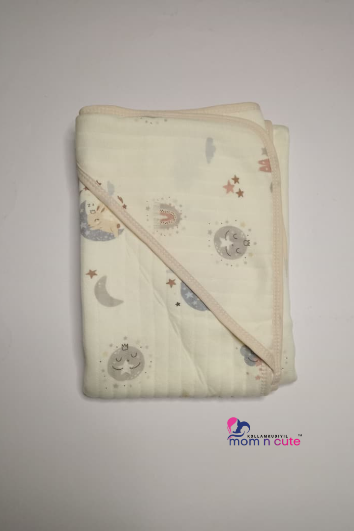 Muslin Hooded Blanket Ivory