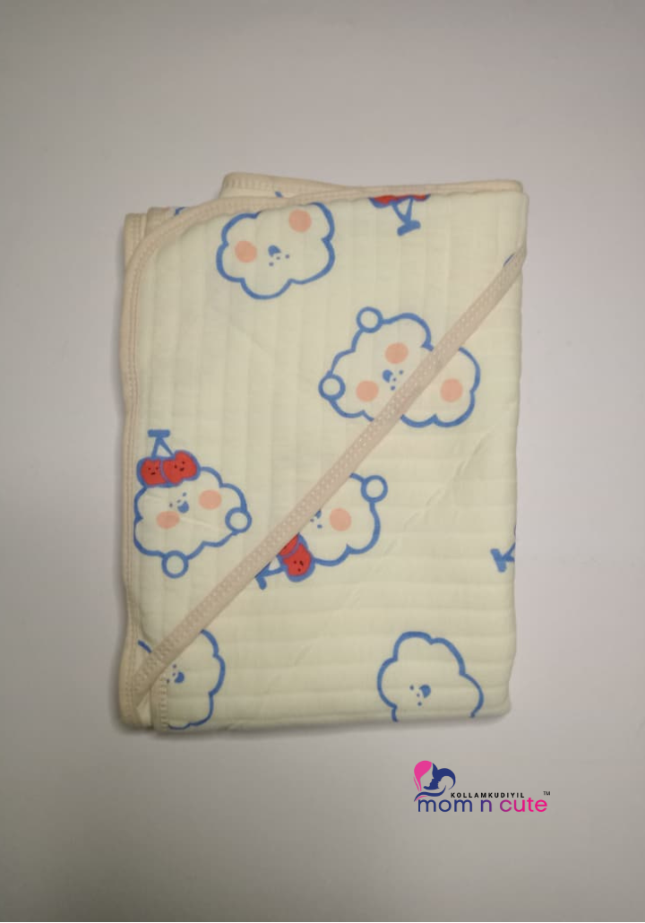 Muslin Hooded Blanket Ivory