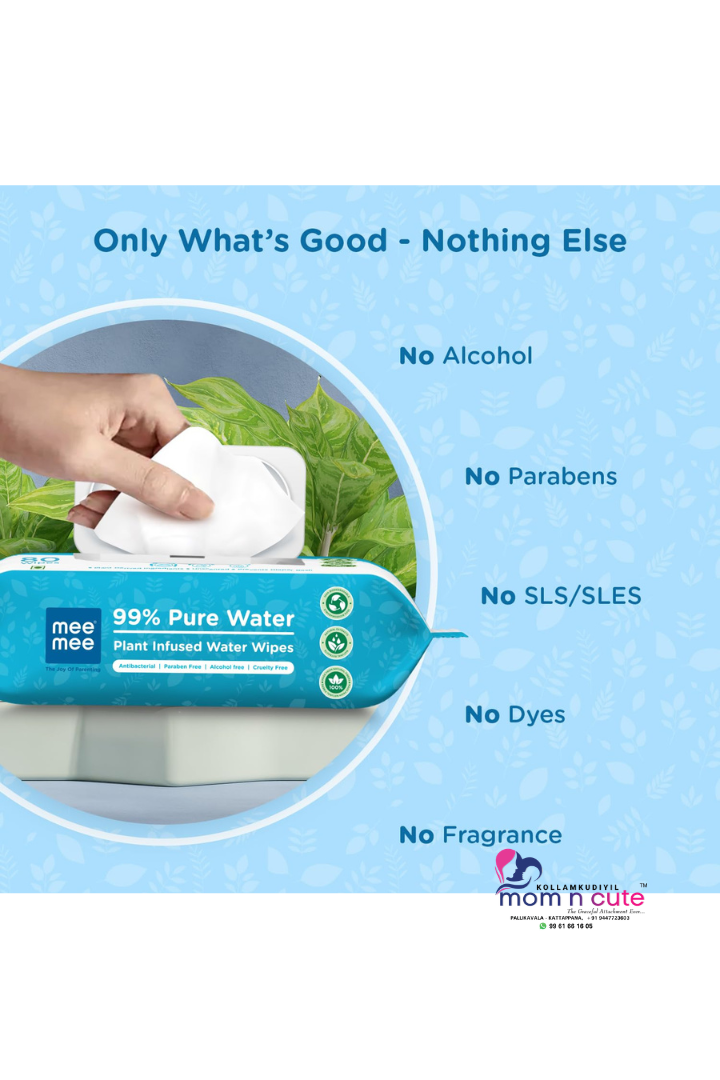 Mee Mee Pure Water Wipes - 2 PC COMBO - 160PC