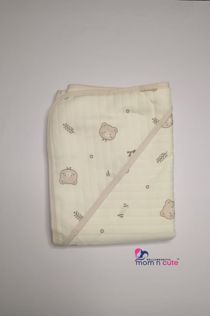 Muslin Hooded Blanket Ivory