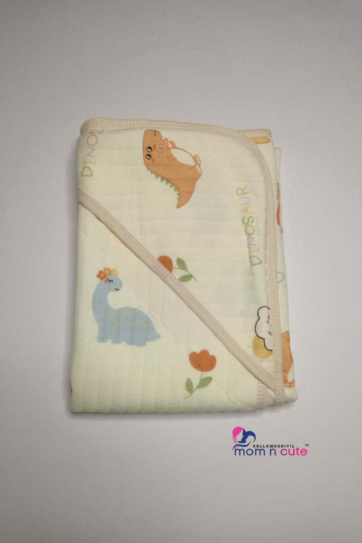 Muslin Hooded Blanket Ivory