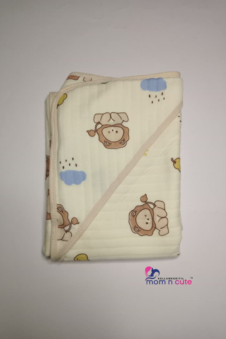Muslin Hooded Blanket Ivory