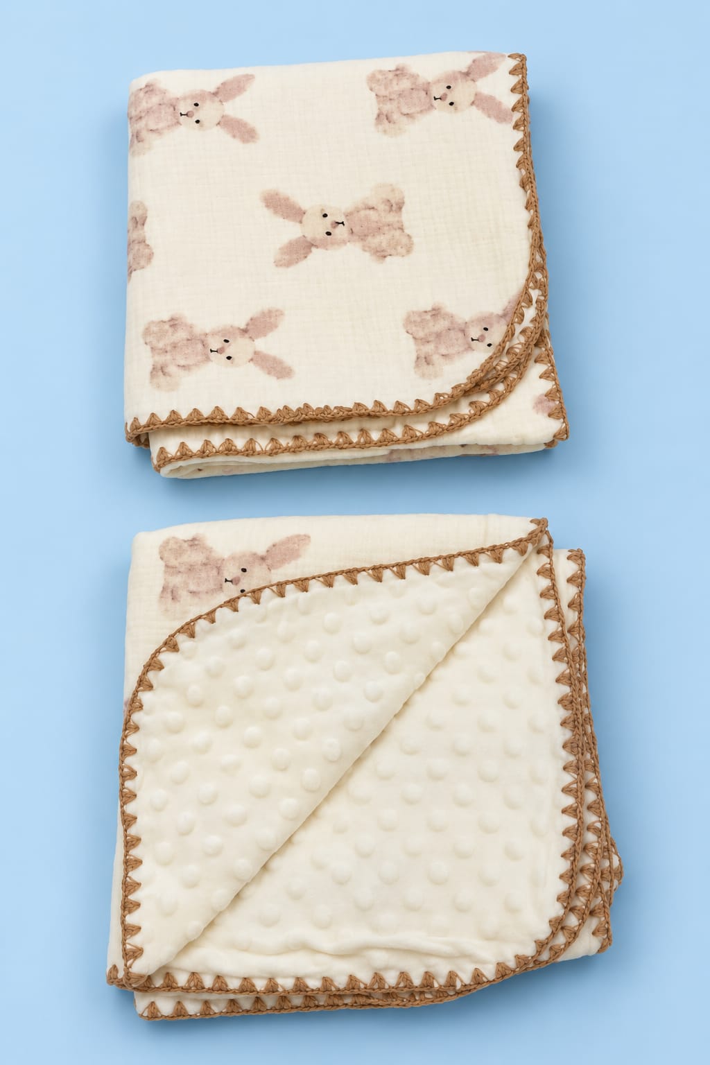 Premium Muslin Bubble Blanket – Ivory Collection