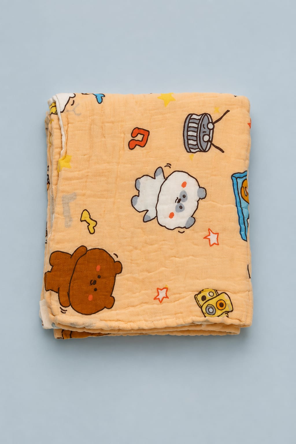 Crinkled Muslin Baby Bath Towel – 50×100 cm