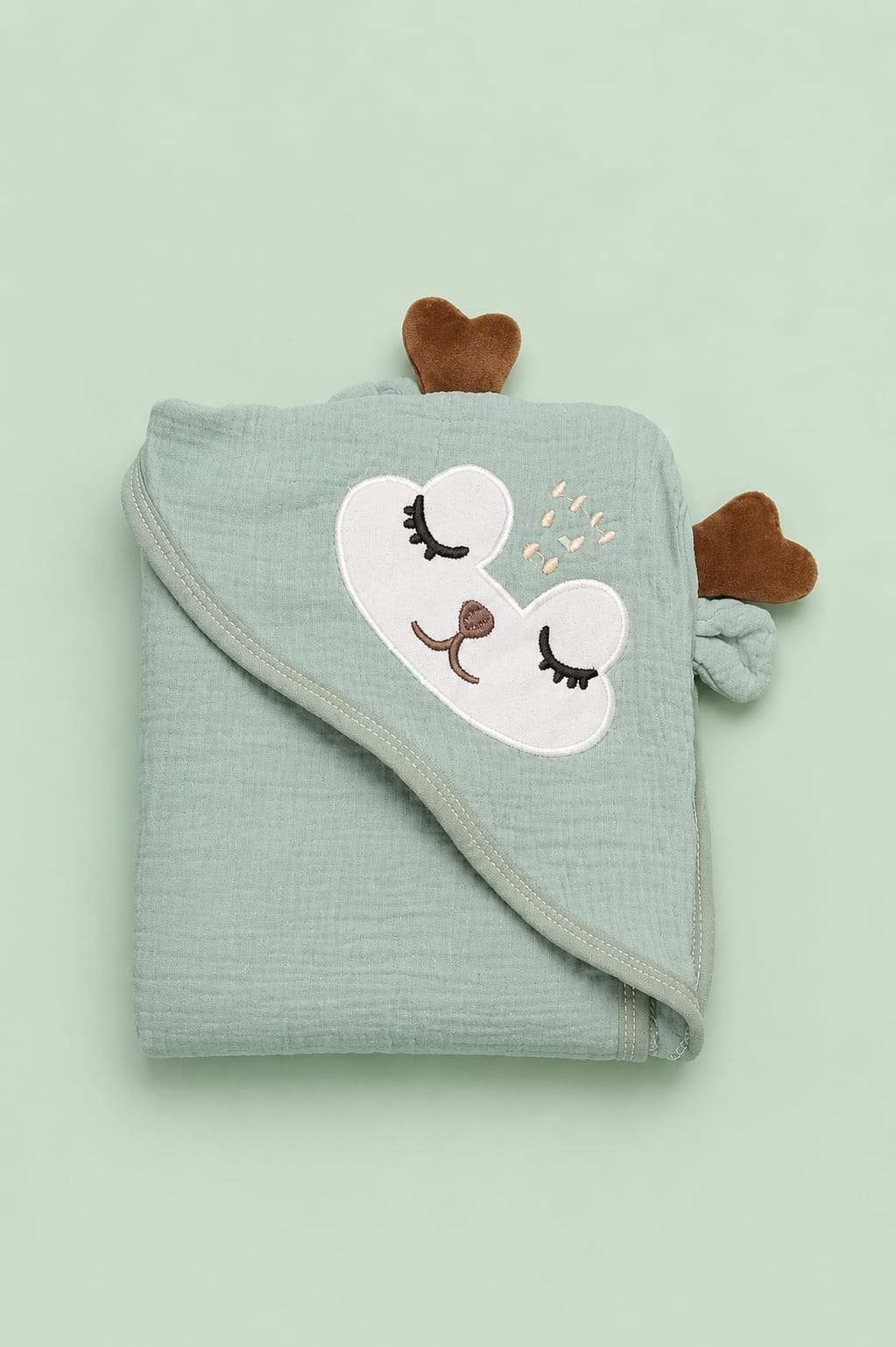 Premium Crinkled Muslin Hooded Blanket – Different Colors