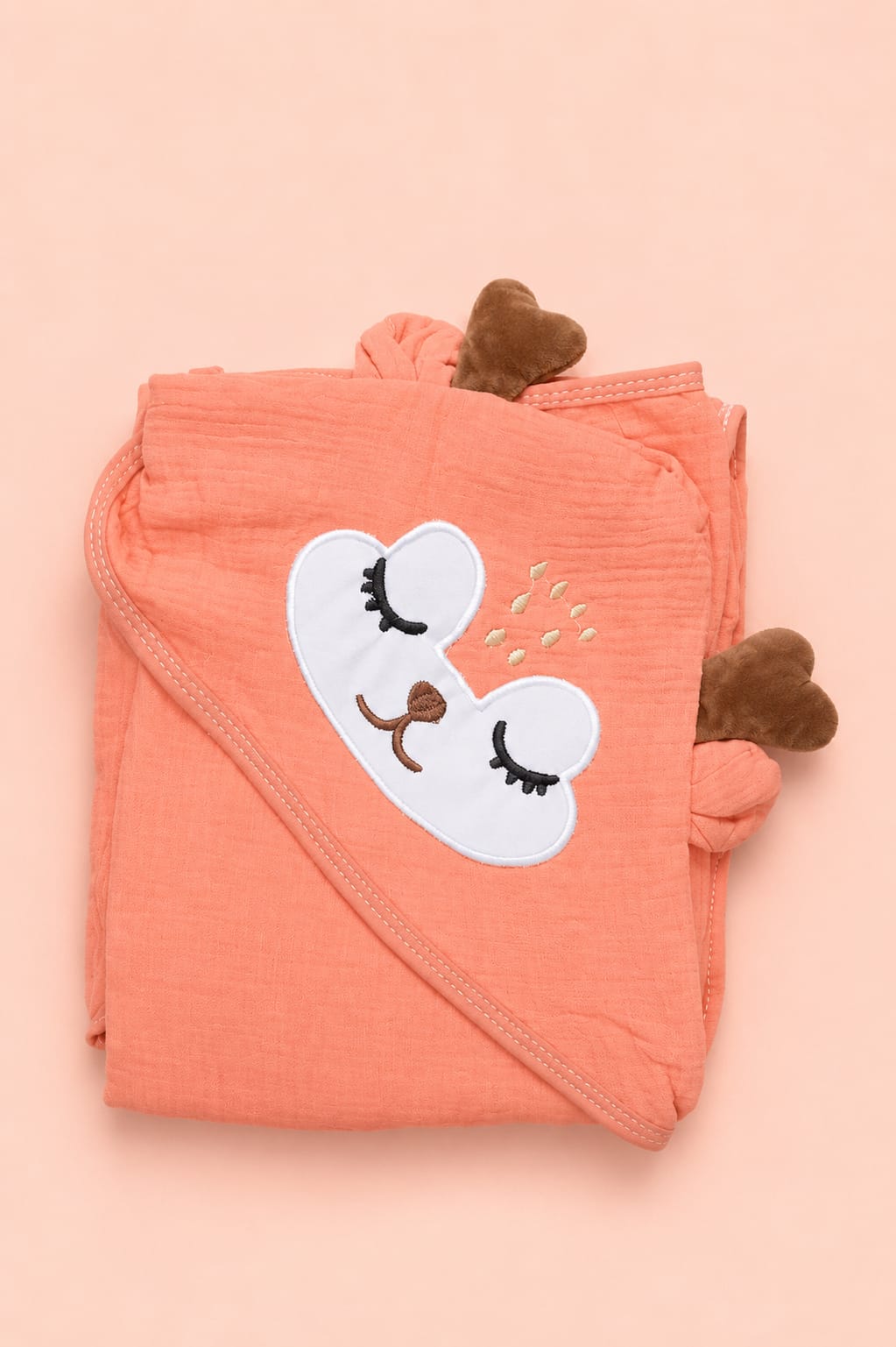 Premium Crinkled Muslin Hooded Blanket – Different Colors