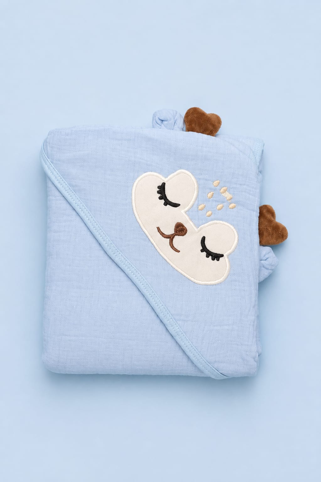 Premium Crinkled Muslin Hooded Blanket – Different Colors