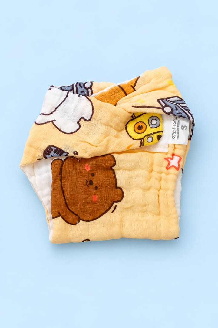 Premium Crinkled Muslin Nappy – 0–3 Months