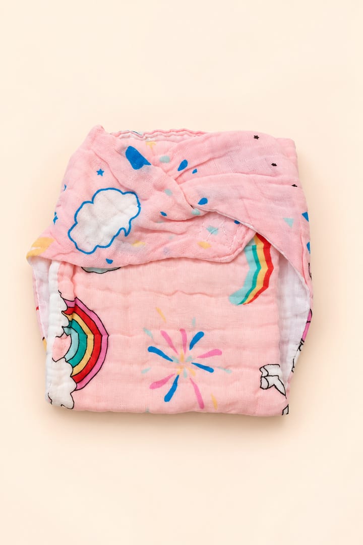 Premium Crinkled Muslin Nappy – 0–3 Months