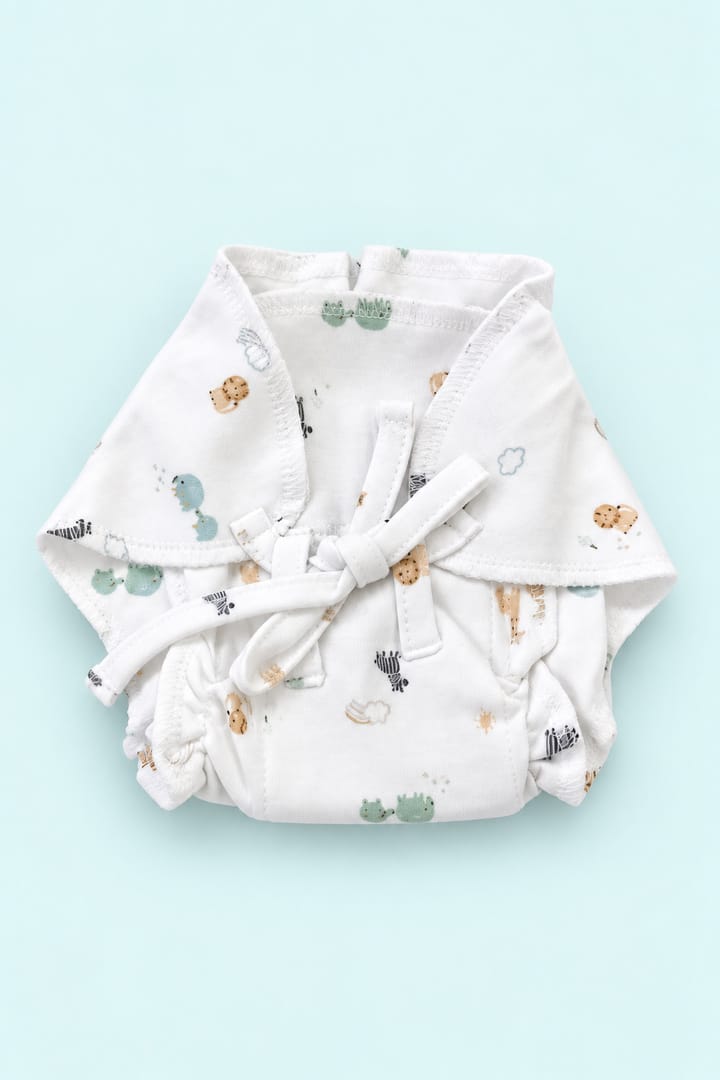 Soft Cotton Nappy with Absorbent Pad – Newborn to 4 Months