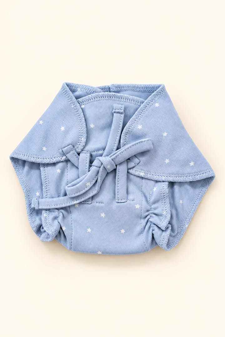 Soft Cotton Nappy with Absorbent Pad – Newborn to 4 Months