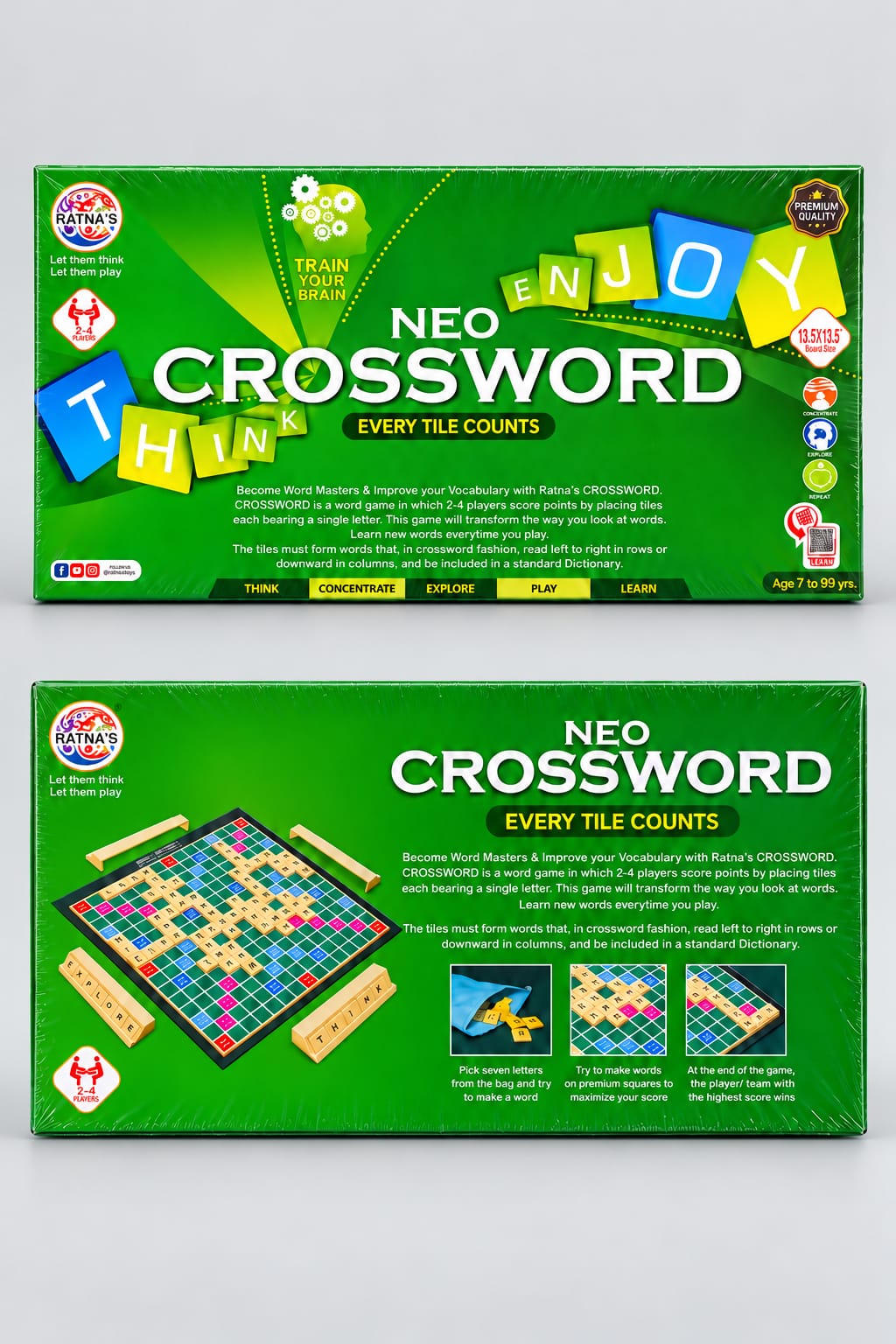 Neo Crossword – Educational Word Building Board Game for Kids