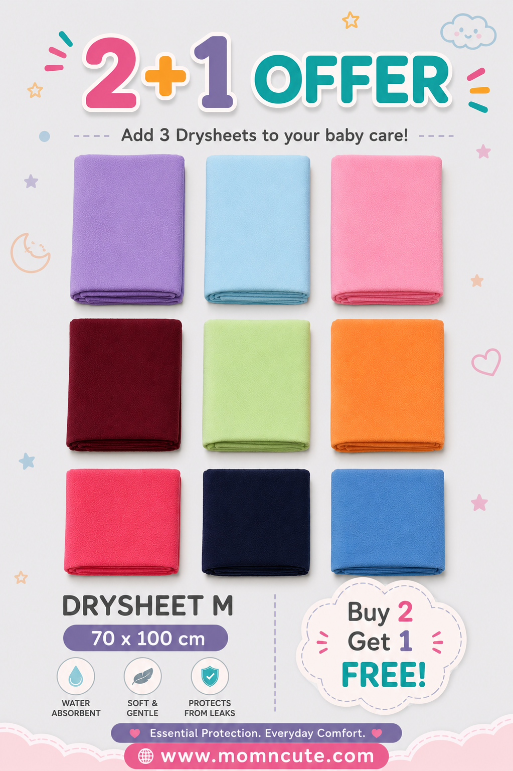 DRY SHEET MEDIUM SIZE 2+1 COMBO OFFER