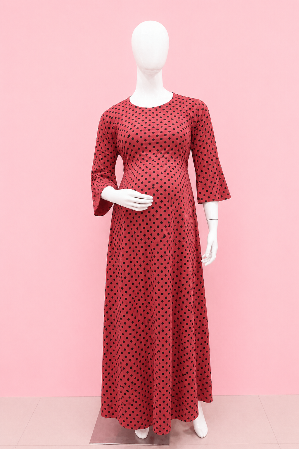 Maternity wear / Pregnancy dress / Feeding wear with side zipper and back tie