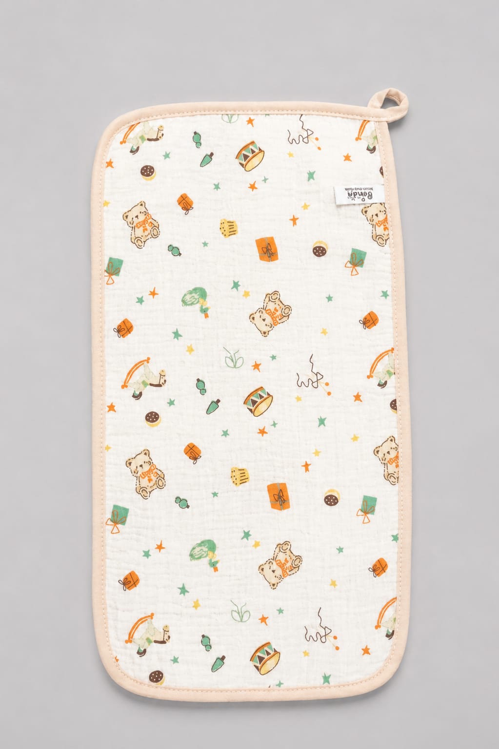 Crinkled Muslin Cotton Burping Towels | Burp Cloth  for Newborn Baby - Ivory