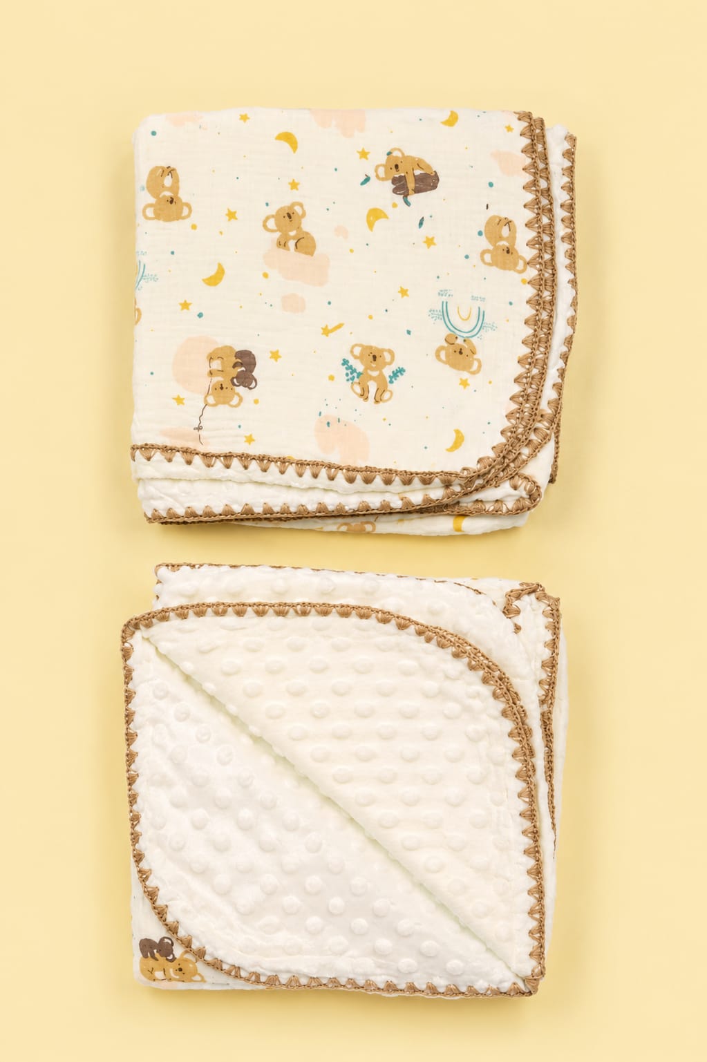 Premium Muslin Bubble Blanket – Ivory Collection