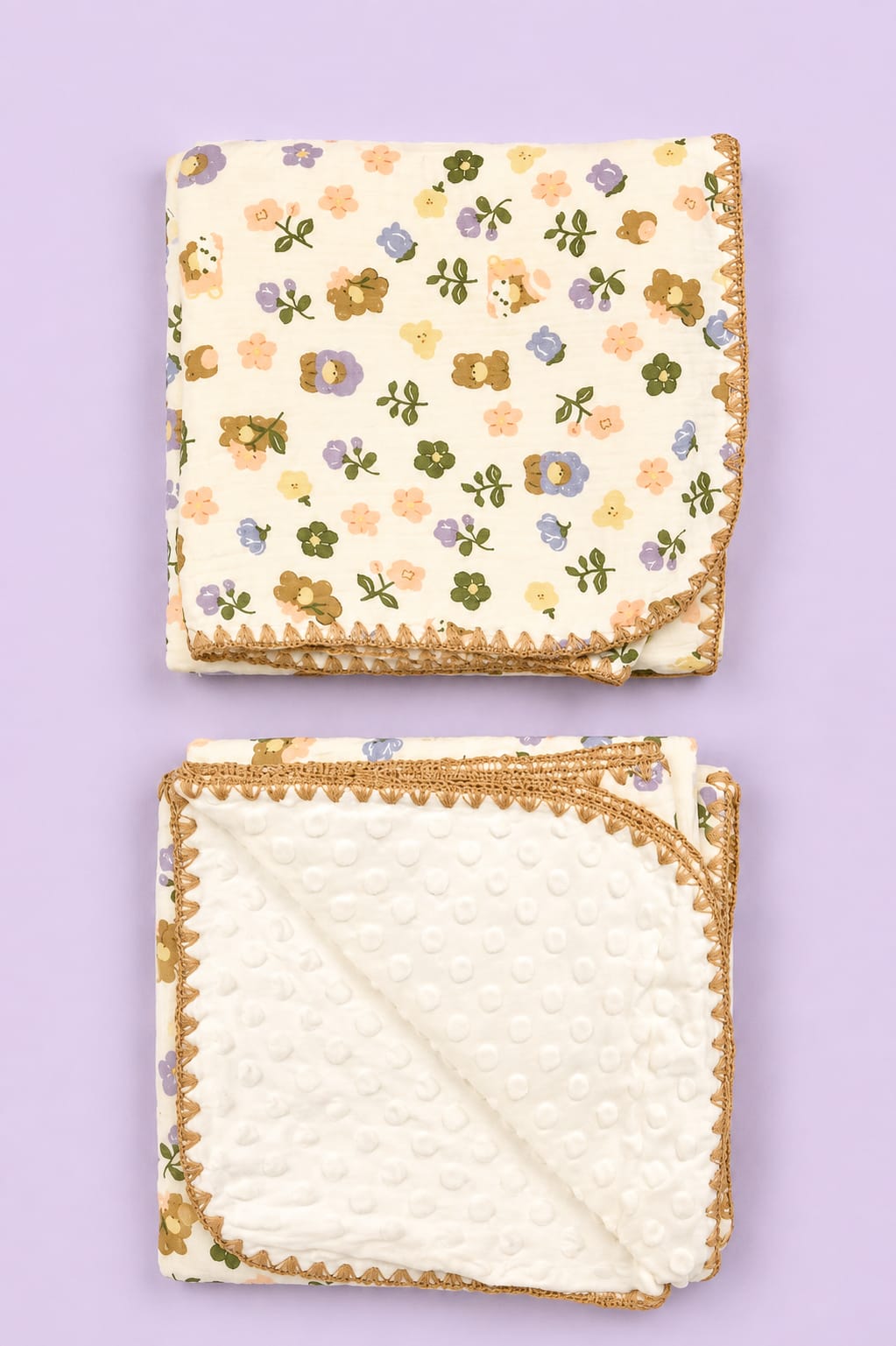 Premium Muslin Bubble Blanket – Ivory Collection