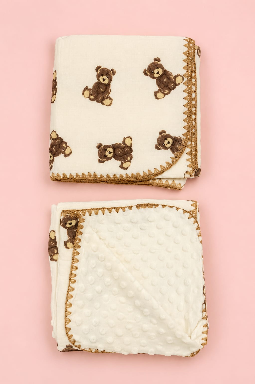 Premium Muslin Bubble Blanket – Ivory Collection