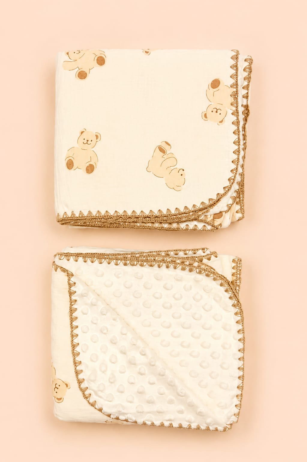 Premium Muslin Bubble Blanket – Ivory Collection