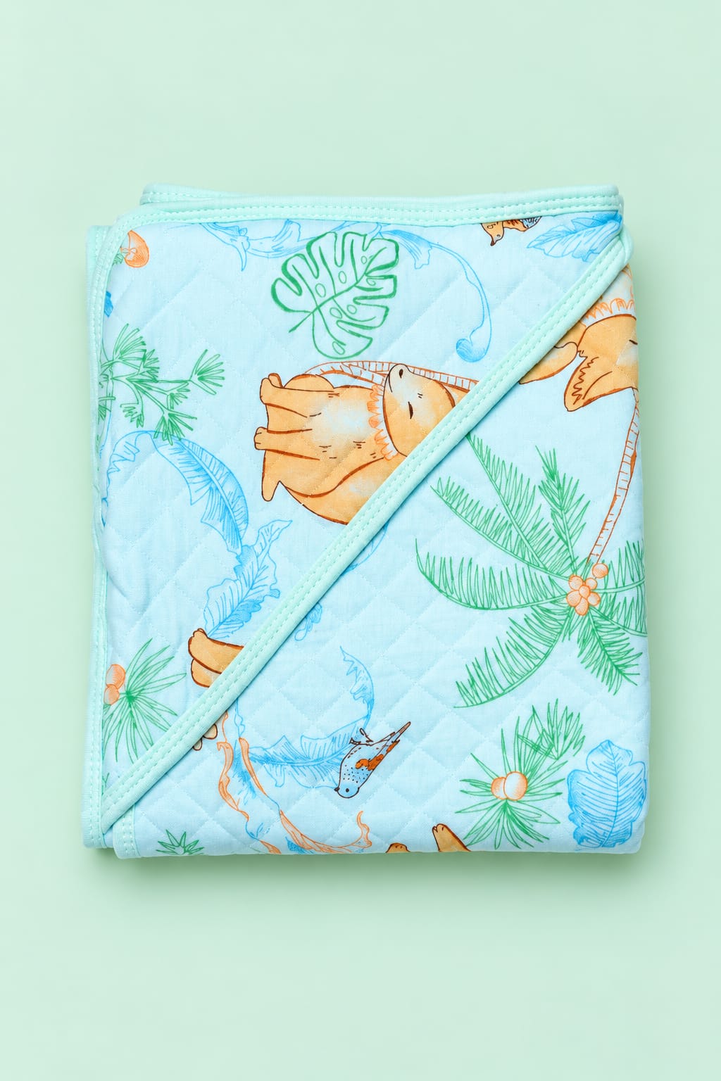 Premium Muslin Receiving Blanket Color | Muslin Hooded Blanket Color
