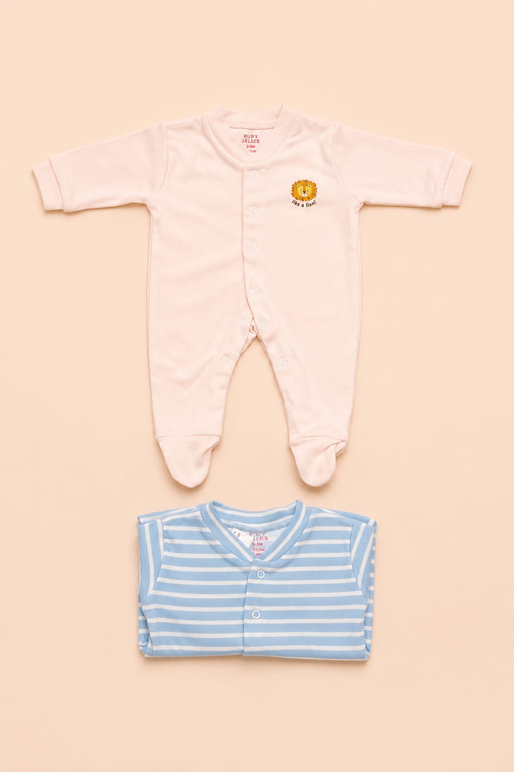 Newborn Sleepsuits With Button / Rompers / Jumpsuit / Night Suits  – 2 Pc Combo