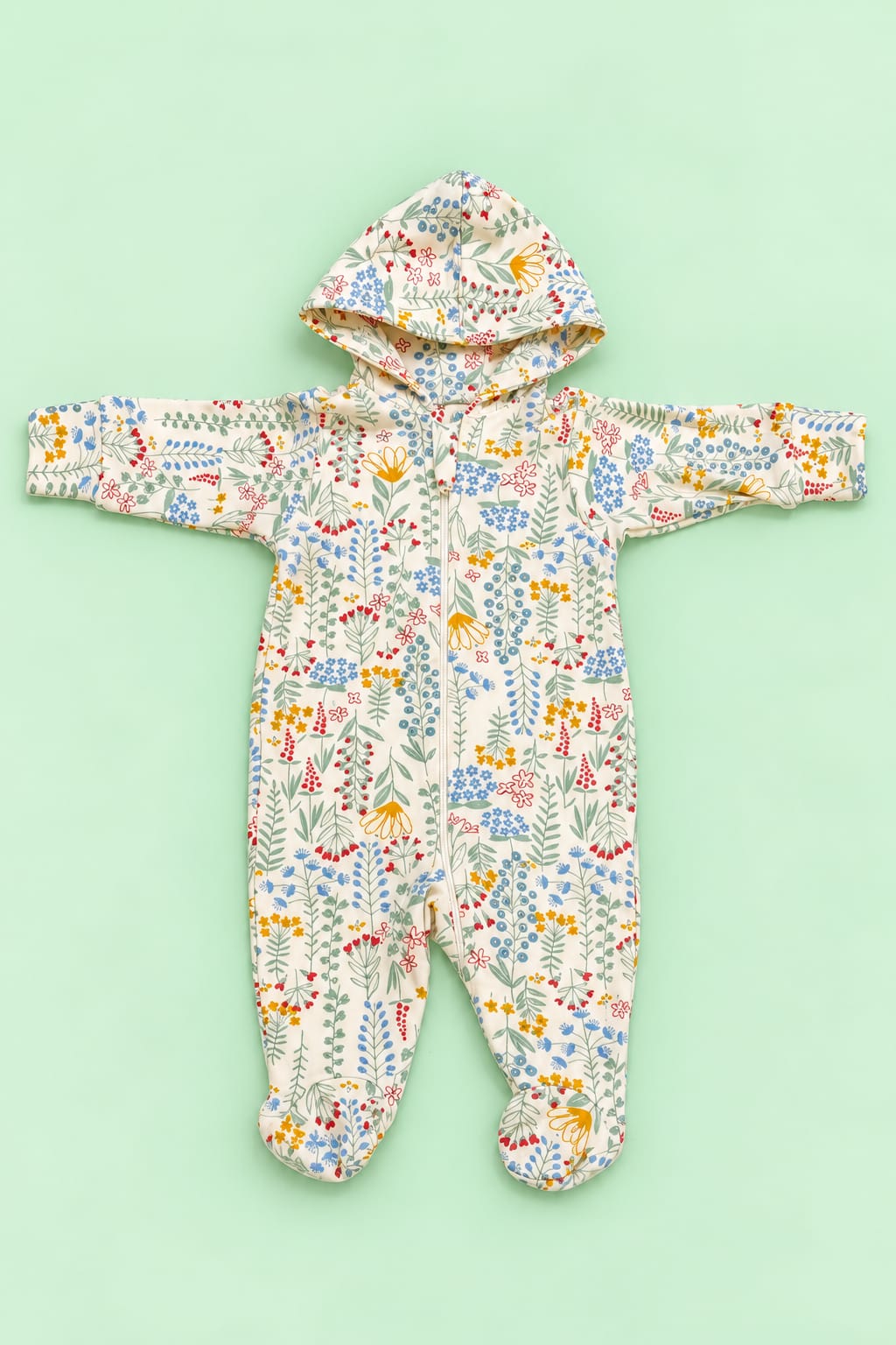 Soft Cotton Hooded Premium Sleepsuit – 0M to 3M