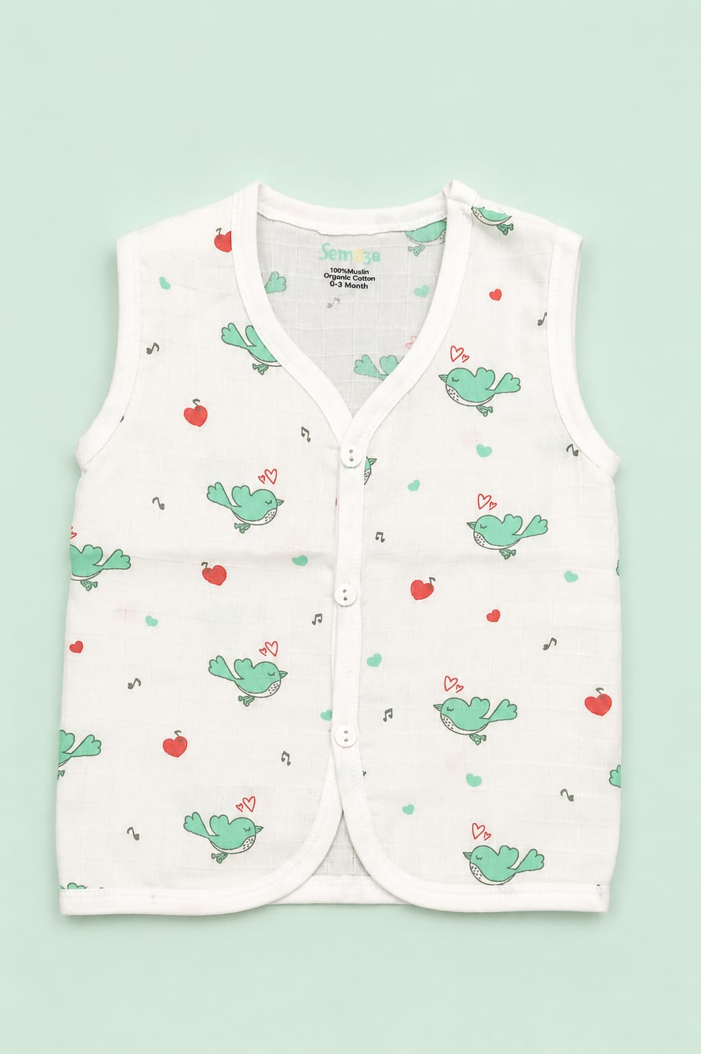 Premium Muslin Jabla – 0–3 Months
