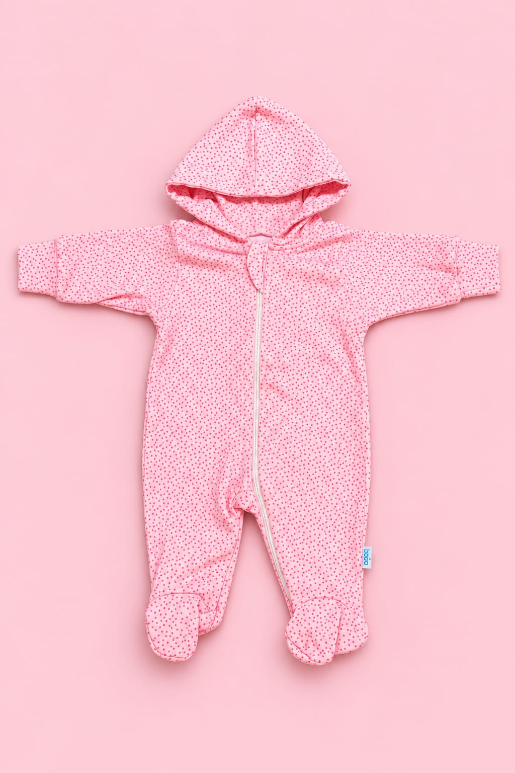 Soft Cotton Hooded Sleepsuit – Newborn
