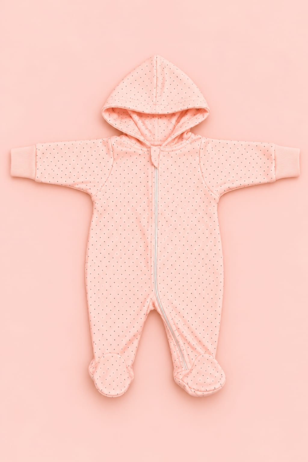 Soft Cotton Hooded Sleepsuit – Newborn