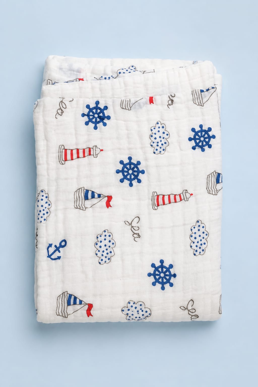 Crinkled Muslin Baby Bath Towel – 50×100 cm