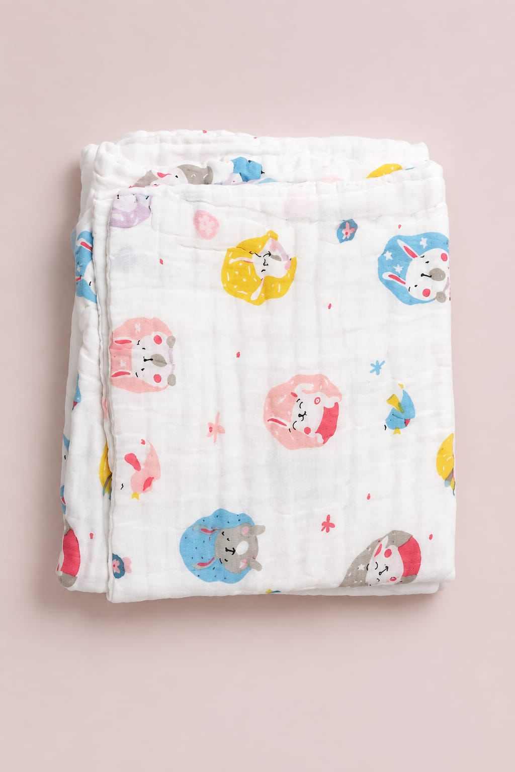Crinkled Muslin Baby Bath Towel – 50×100 cm