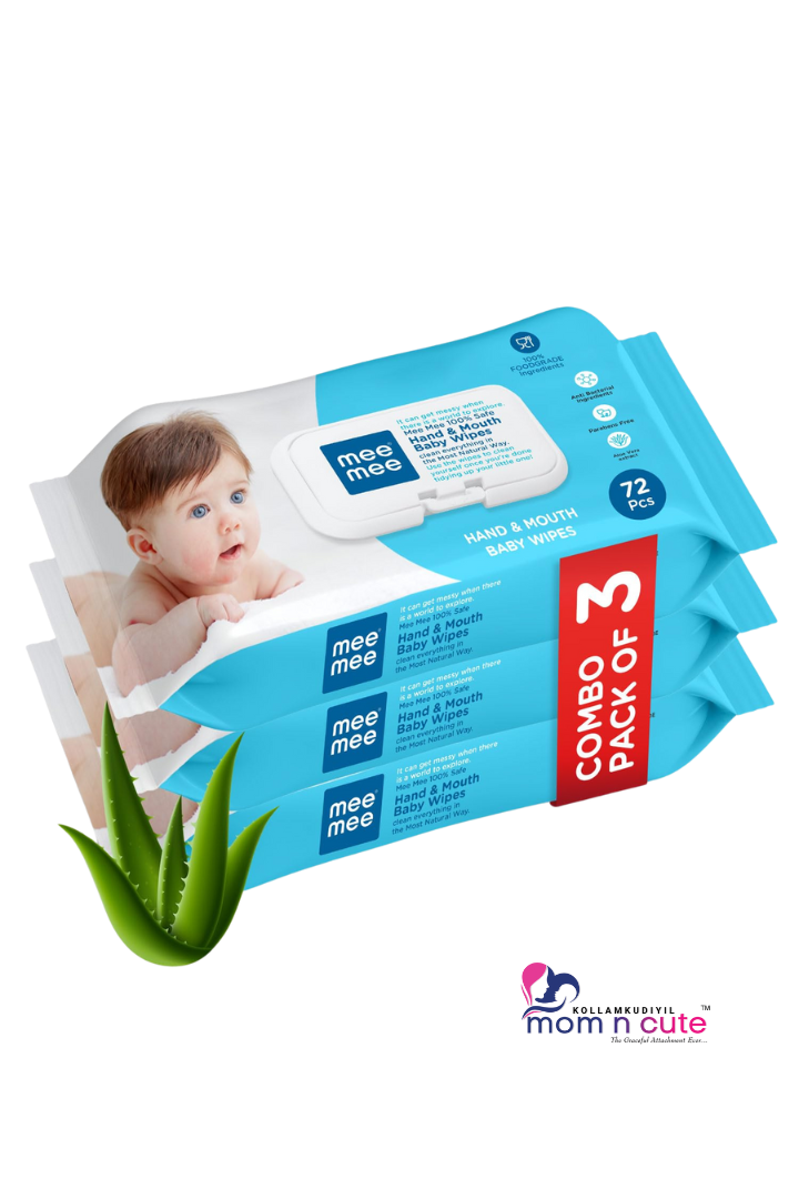 Mee Mee Soft Gentle Baby Wet Wipes (72 Wipes) Pack of 3