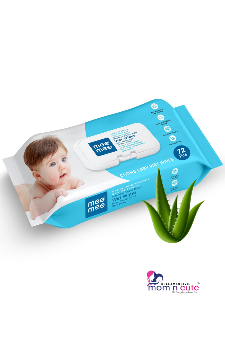Mee Mee Baby Wet Wipes with Lid (72 Wipes)