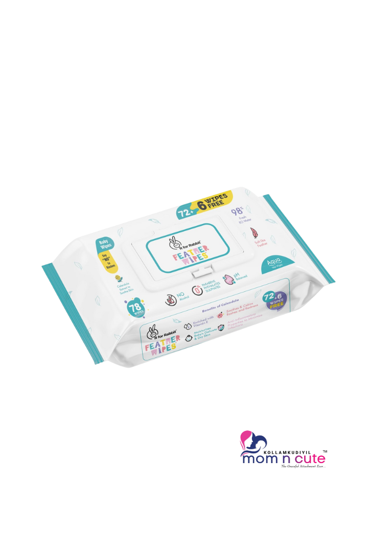 R for Rabbit Feather Aqua Wipes (78 WIPES)